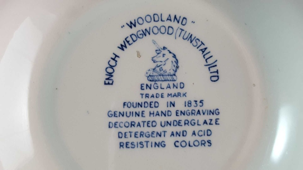 [45815589] Salatschale 16,6 cm Enoch Wedgwood Woodland Blau gebraucht - gut Bild 5