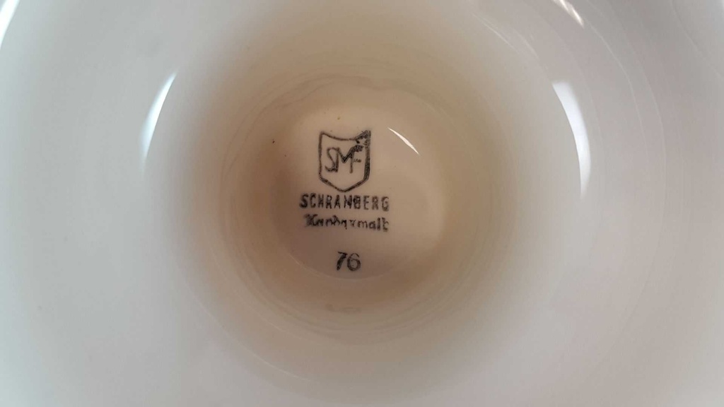 [45815599] Schale auf Fuß Konfektschale 18,5 cm Schramberg Adlon Weiß gebraucht - gut Bild 6