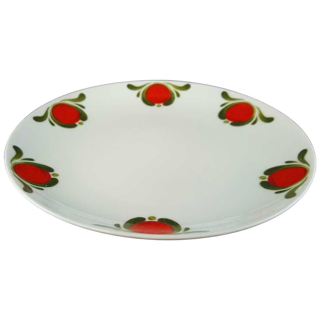 [45815604] Kuchenteller Dessertteller 19,5 cm Winterling Röslau Retrodekor Rot grün Blumen gebraucht - akzeptabel Bild 2