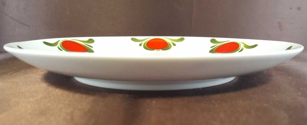 [45815604] Kuchenteller Dessertteller 19,5 cm Winterling Röslau Retrodekor Rot grün Blumen gebraucht - akzeptabel Bild 3