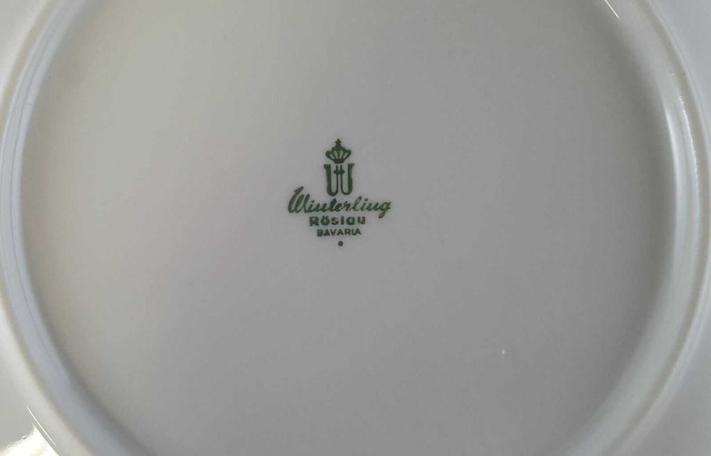 [45815604] Kuchenteller Dessertteller 19,5 cm Winterling Röslau Retrodekor Rot grün Blumen gebraucht - akzeptabel Bild 7