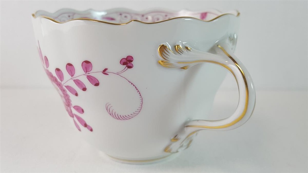 [45815610] Kaffeetasse Tasse Meissen Neuer Ausschnitt Indische Malerei Purpur II. Wahl gebraucht - sehr gut Bild 3