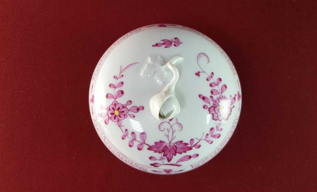 [45815614] Zuckerdose Meissen Neuer Ausschnitt Indische Malerei Purpur II. Wahl gebraucht - sehr gut Bild 5
