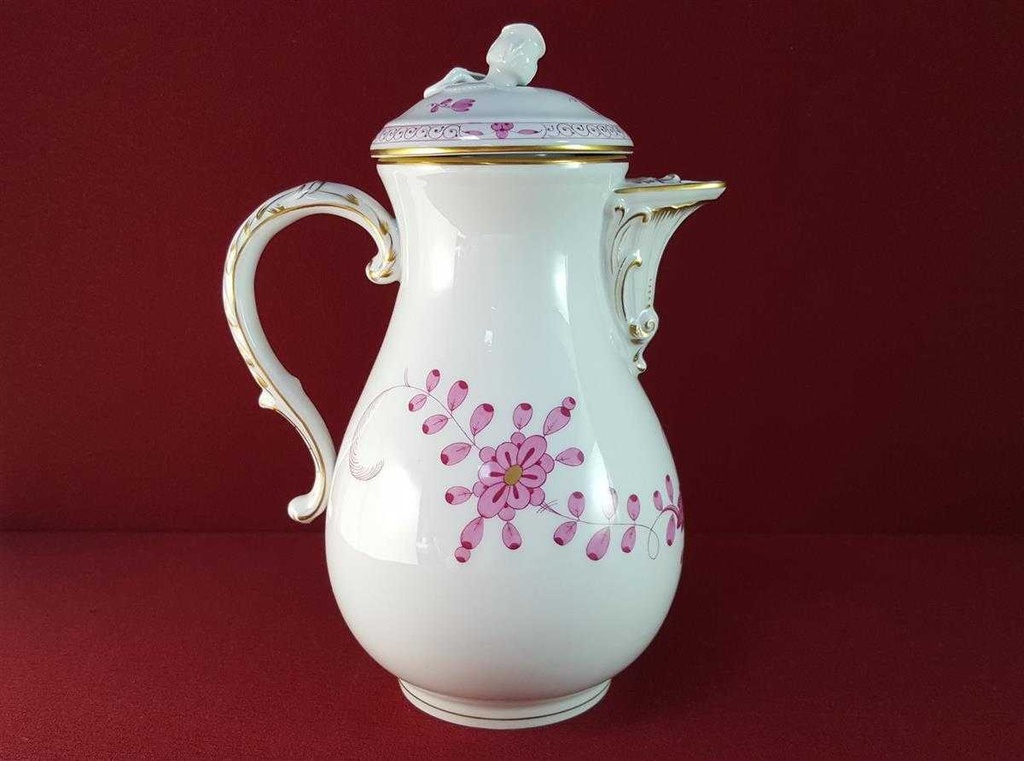 [45815615] Kaffeekanne 1,3 L Meissen Neuer Ausschnitt Indische Malerei Purpur II. Wahl gebraucht - sehr gut Bild 3