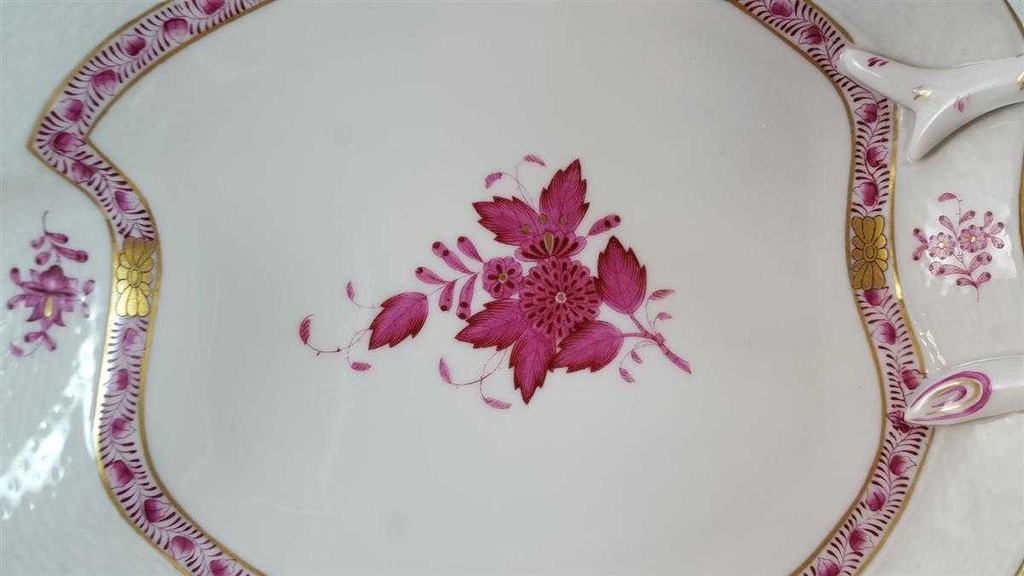 [45815635] Schale Blattschale Herend Ungarn Apponyi Purpur 200 Rosa gebraucht - gut Bild 2