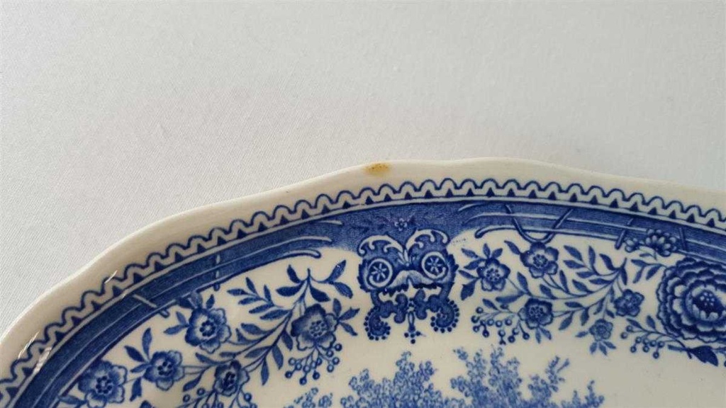 [45815638] Servierplatte Speiseplatte Fleischplatte 25,5x16,8 cm Villeroy & Boch Burgenland Blau gebraucht - akzeptabel Bild 3