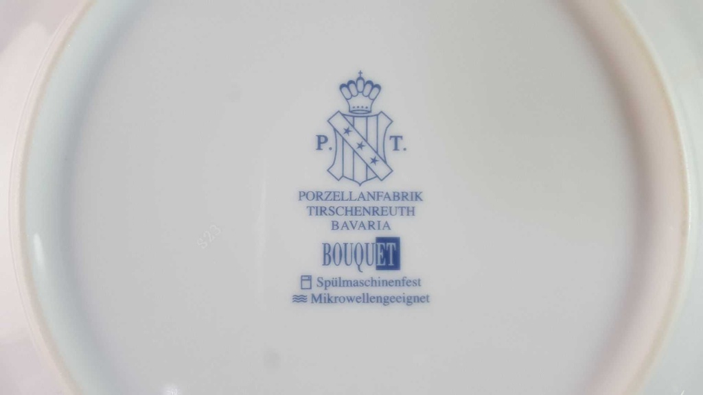[45815646] Kuchenteller Dessertteller Frühstücksteller mikrowellengeeignet 21,2 cm Tirschenreuth Diplomat Bouquet gebraucht - sehr gut Bild 3