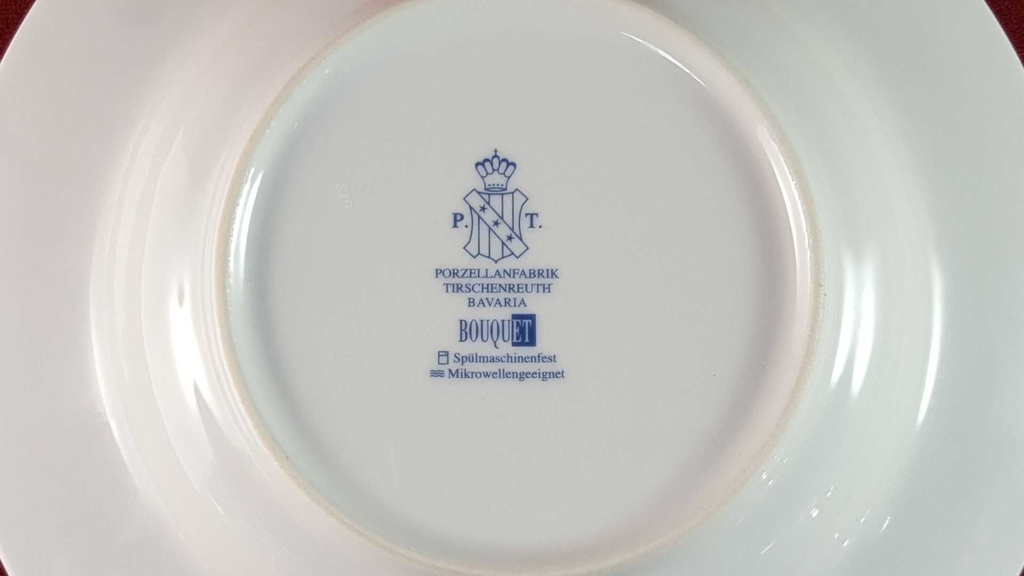 [45815649] Suppenteller 22,8 cm Tirschenreuth Diplomat Bouquet gebraucht - gut Bild 6