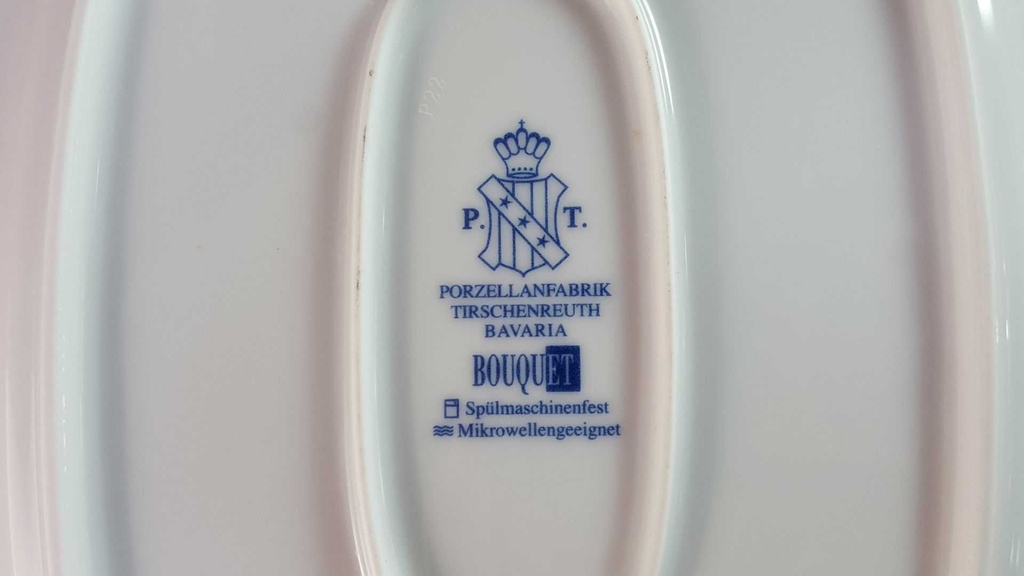 [45815650] Servierplatte 31,4x21,5 cm Tirschenreuth Diplomat Bouquet gebraucht - gut Bild 4