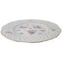 [45815668] Durchbruchteller Goldrand Durchbrucharbeit 19,5 cm Burg Lindau Blumen gebraucht - sehr gut Bild 2