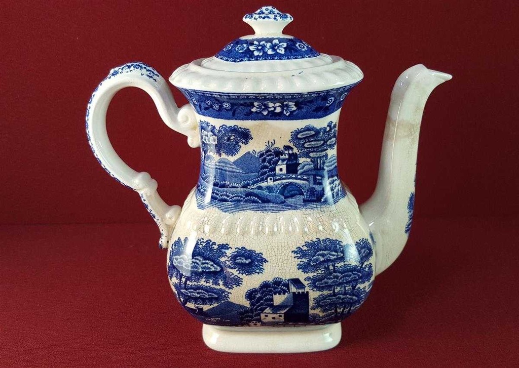 [45815690] Kaffeekanne Kanne 0,8 L Spode Copeland Blue Tower gebraucht - akzeptabel Bild 4