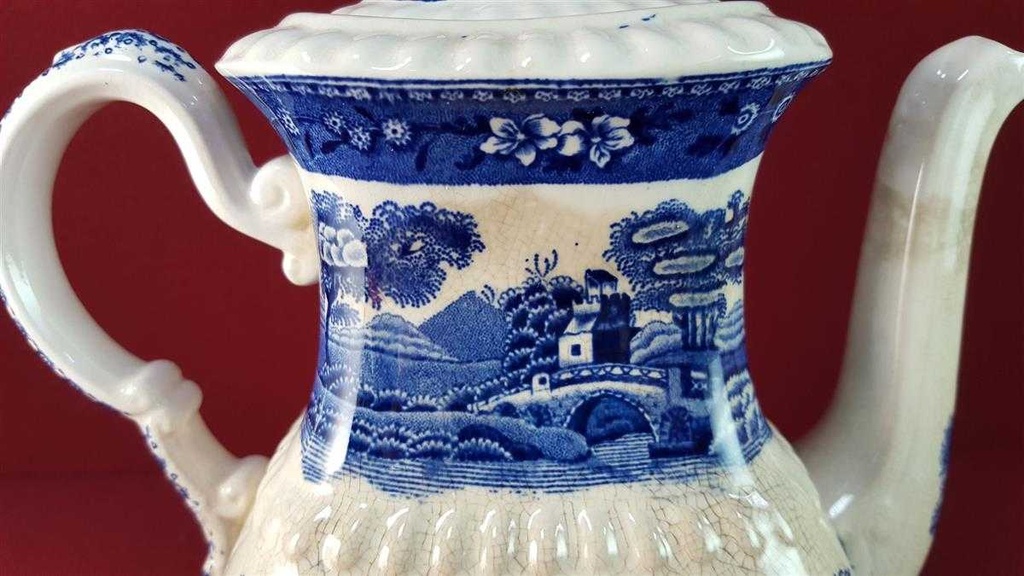 [45815690] Kaffeekanne Kanne 0,8 L Spode Copeland Blue Tower gebraucht - akzeptabel Bild 6