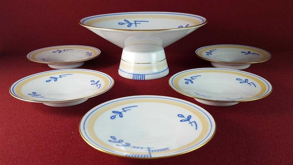 [45815694] Fußschale Snackteller Goldrand Fürstenberg B632 gebraucht - gut Bild 3