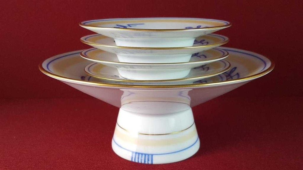 [45815694] Fußschale Snackteller Goldrand Fürstenberg B632 gebraucht - gut Bild 8