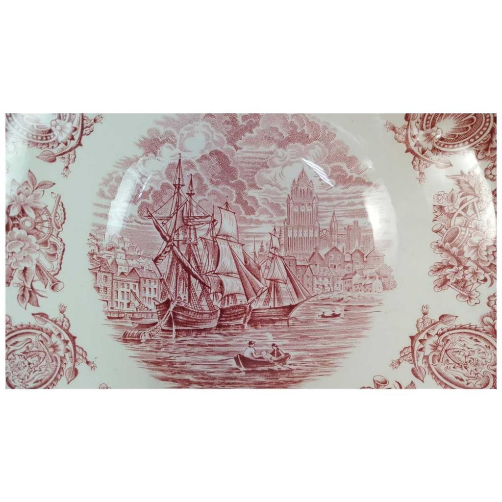 [45815702] Schüssel Servierschüssel 22 cm Bristol Hull Ramsgate Historical Ports of England Rot gebraucht - gut Bild 2