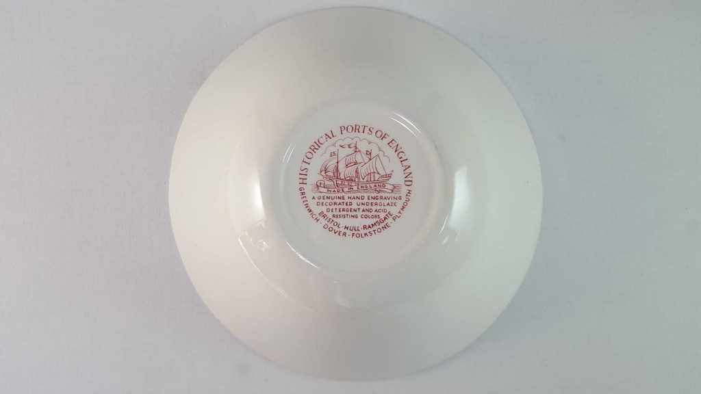 [45815702] Schüssel Servierschüssel 22 cm Bristol Hull Ramsgate Historical Ports of England Rot gebraucht - gut Bild 5