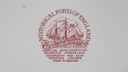 [45815706] Fleischplatte 31x24,6 cm Bristol Hull Ramsgate Historical Ports of England Rot gebraucht - gut Bild 6