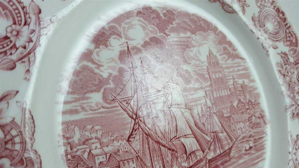 [45815709] Speiseteller Essteller 25,5 cm Bristol Hull Ramsgate Historical Ports of England Rot gebraucht - akzeptabel Bild 3