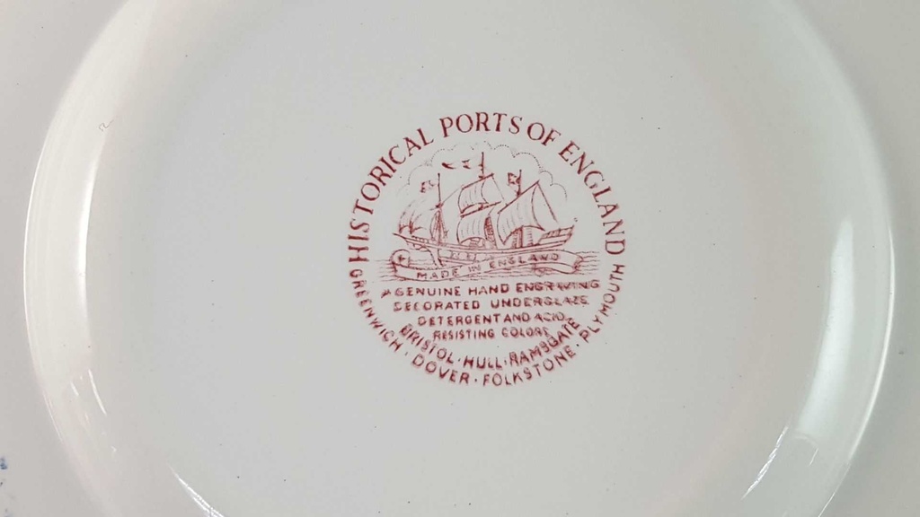 [45815709] Speiseteller Essteller 25,5 cm Bristol Hull Ramsgate Historical Ports of England Rot gebraucht - akzeptabel Bild 6