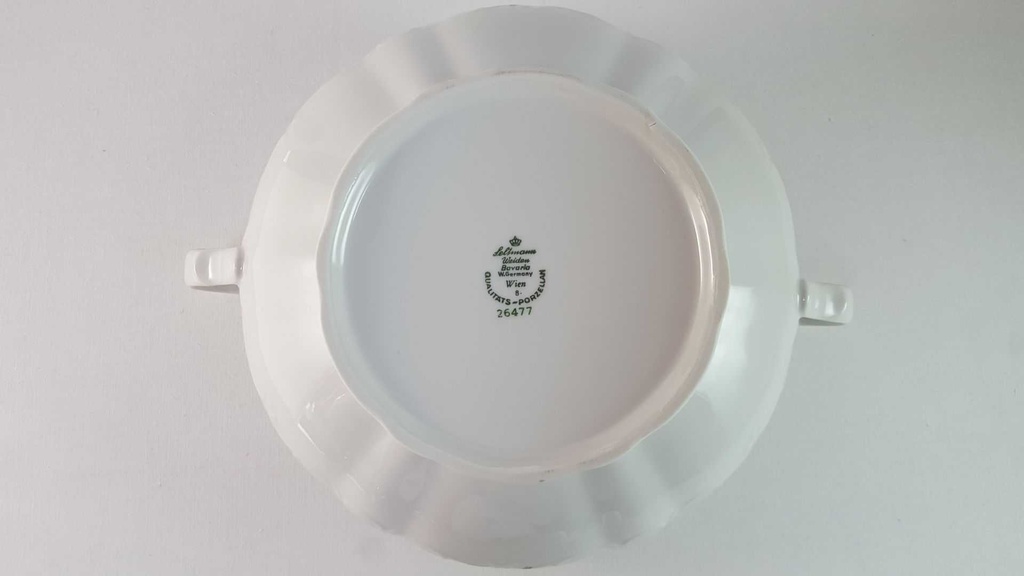 [45815711] Ragoutterrine Suppenterrine Suppenschüssel Servierschüssel 2,1 L Seltmann Weiden Wien Moosrose 26477 gebraucht - sehr gut Bild 7