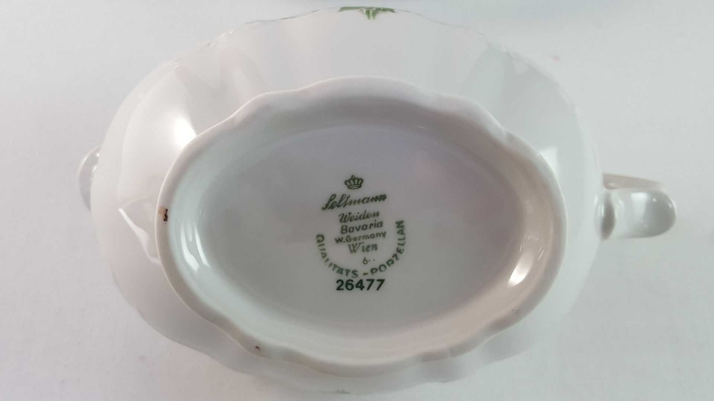 [45815712] Sauciere mit Teller 2tlg Seltmann Weiden Wien Moosrose 26477 gebraucht - sehr gut Bild 7
