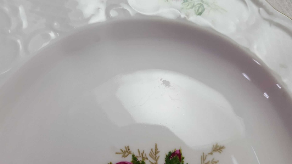 [45815720] Suppenteller 23,3 cm Seltmann Weiden Wien Moosrose 26477 gebraucht - gut Bild 5