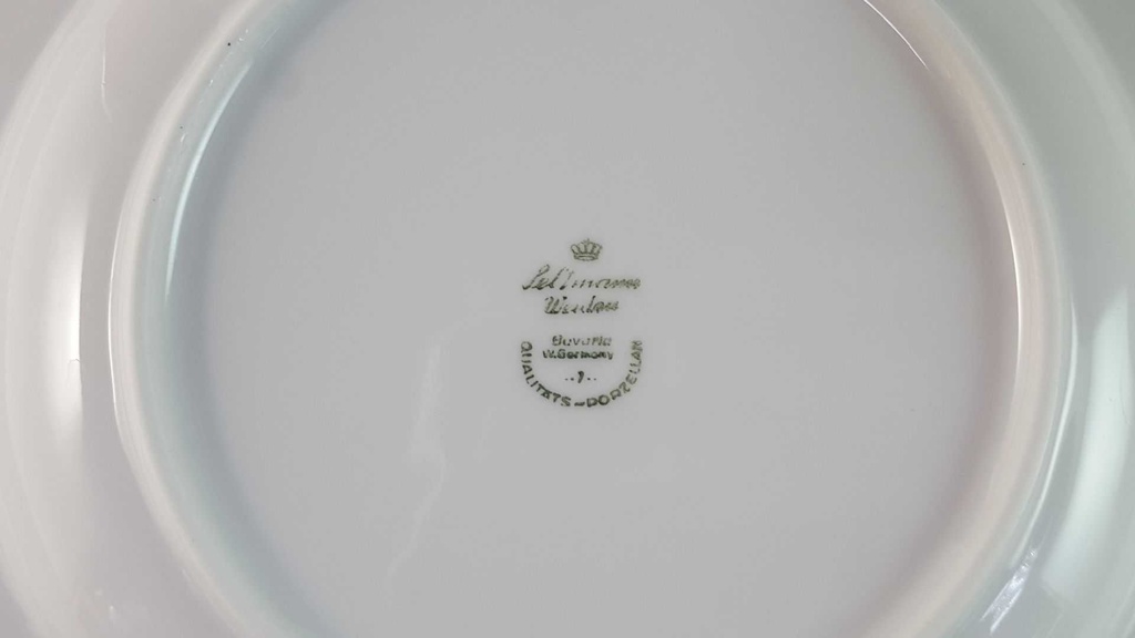 [45815720] Suppenteller 23,3 cm Seltmann Weiden Wien Moosrose 26477 gebraucht - gut Bild 8