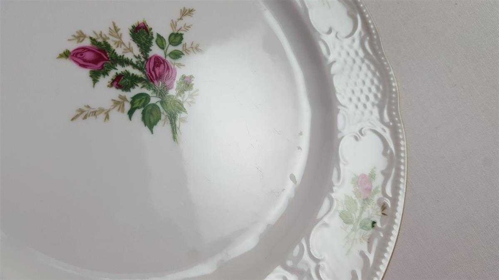 [45815721] Speiseteller Essteller 24,4 cm Seltmann Weiden Wien Moosrose 26477 gebraucht - akzeptabel Bild 4