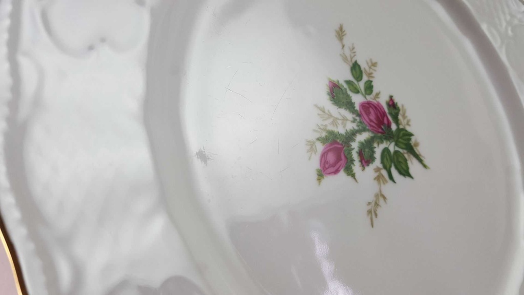 [45815721] Speiseteller Essteller 24,4 cm Seltmann Weiden Wien Moosrose 26477 gebraucht - akzeptabel Bild 5
