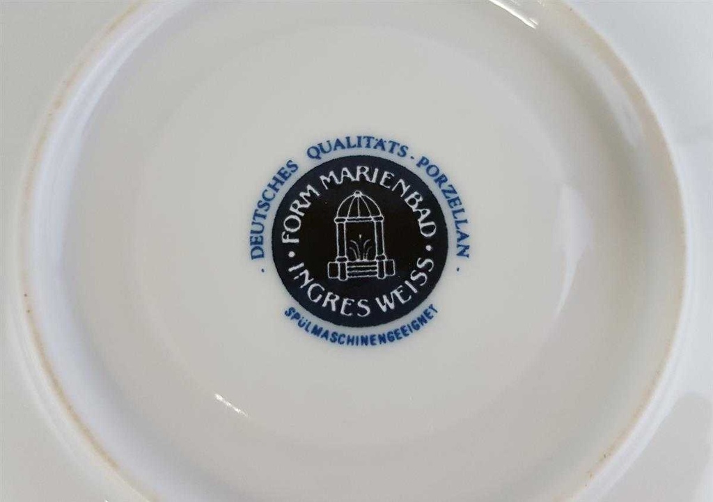[4581574] Untertasse für Kaffee 14,4 cm Marienbad Ingres Weiss Indisch Blau gebraucht - sehr gut Bild 3
