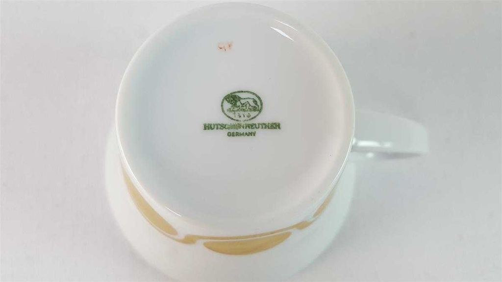 [45815746] Kaffeetasse Tasse Golddekor Hutschenreuther weiß braun gebraucht - sehr gut Bild 3