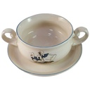 [45815756] Suppentasse mit Untertasse Mandarin Stoneware Gänsedekor gebraucht - gut Bild 2