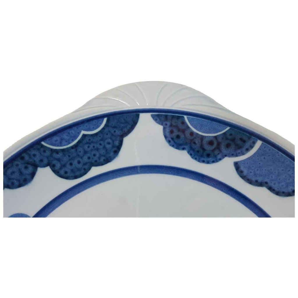 [45815785] Tortenplatte mit Griffen Tortenständer Villeroy & Boch Blue Cloud Blau gebraucht - sehr gut Bild 2
