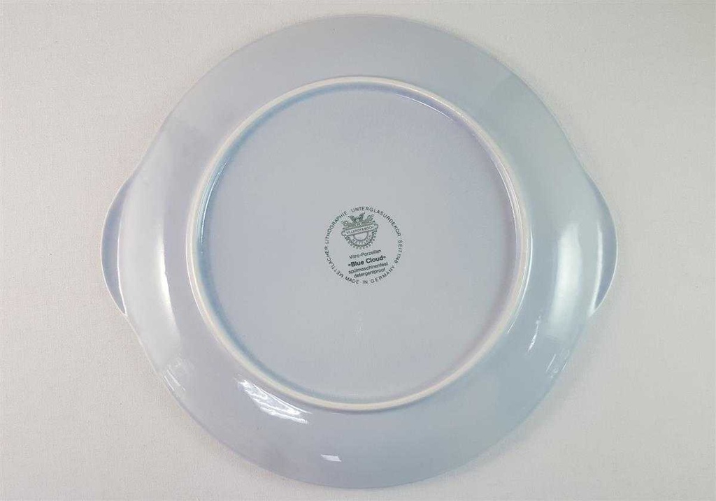 [45815785] Tortenplatte mit Griffen Tortenständer Villeroy & Boch Blue Cloud Blau gebraucht - sehr gut Bild 3