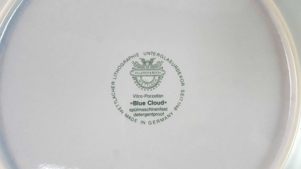 [45815785] Tortenplatte mit Griffen Tortenständer Villeroy & Boch Blue Cloud Blau gebraucht - sehr gut Bild 4