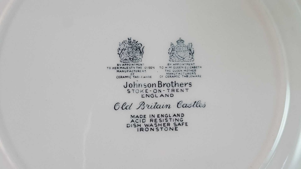[45815790] Speiseteller Essteller groß 27 cm Johnson Bros Old Britain Castles Rot gebraucht - gut Bild 5