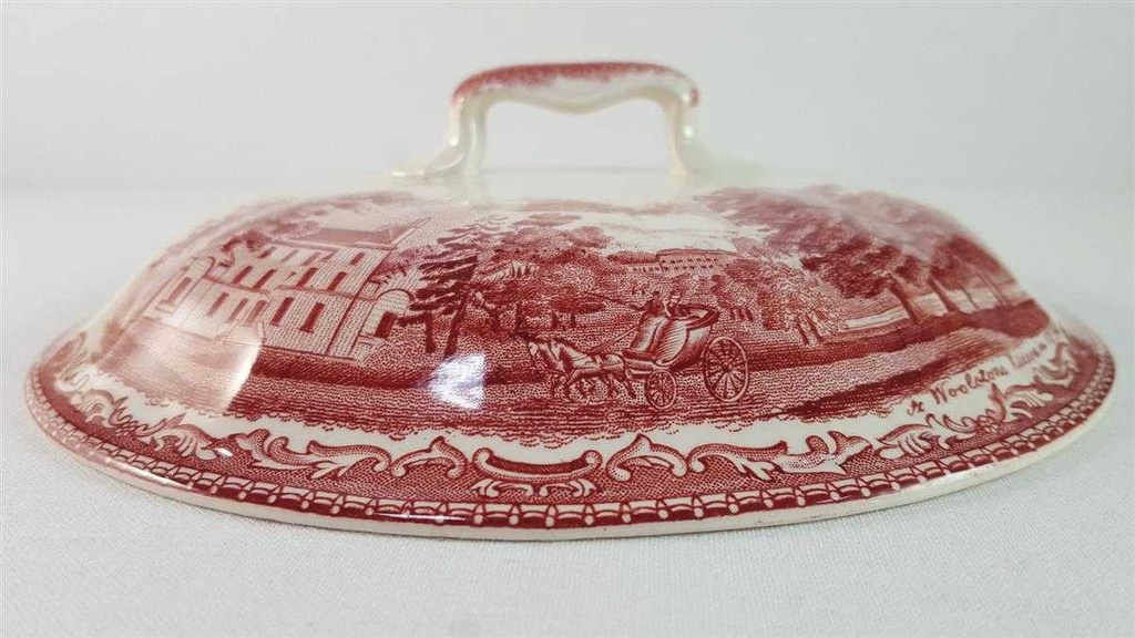 [45815791] Ersatzdeckel für Terrine Johnson Bros Old Britain Castles Rot gebraucht - gut Bild 3