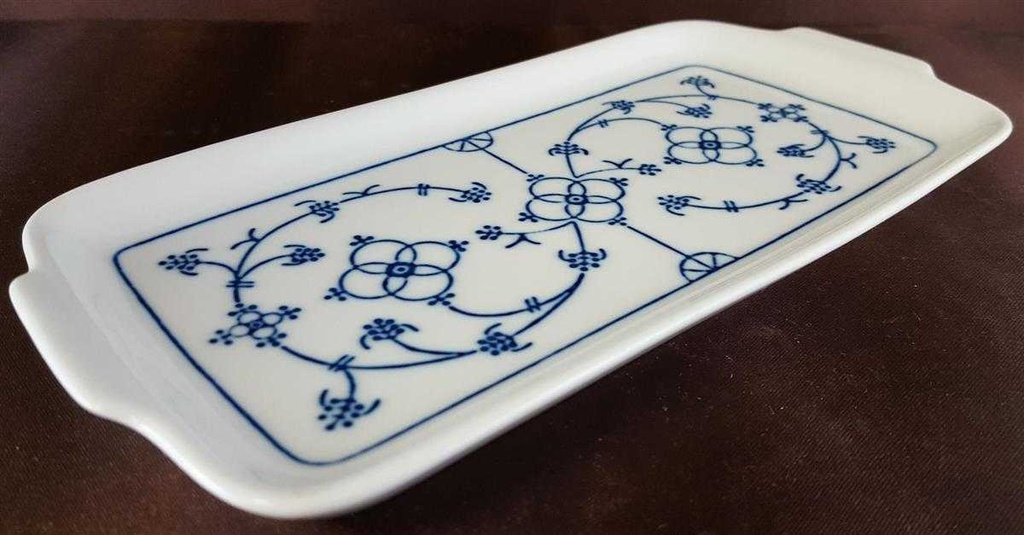 [4581580] Tablett für Milch und Zucker Jaeger & Co Indisch Blau Strohblume Original Saks gebraucht - sehr gut Bild 2