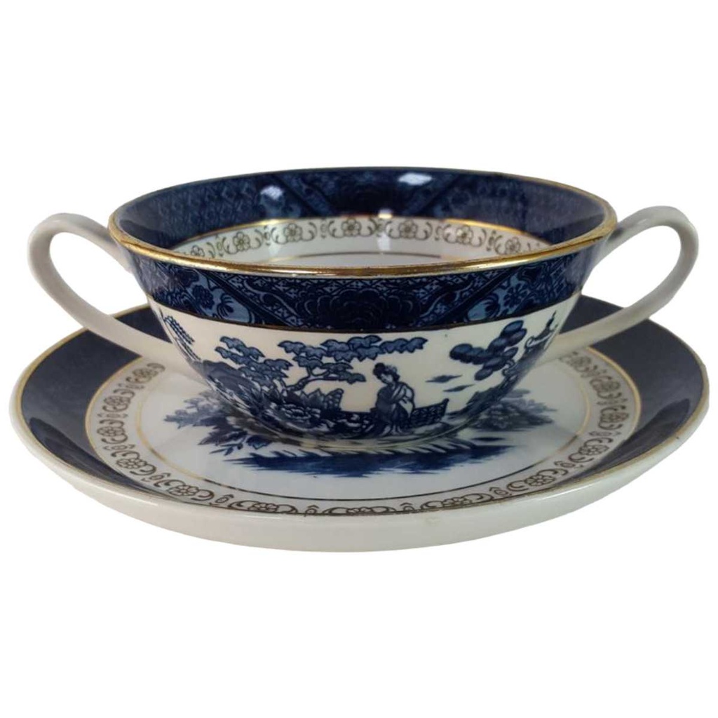 [45815803] Suppentasse mit Untertasse N.K.T. Japan Double Phoenix gebraucht - gut Bild 2