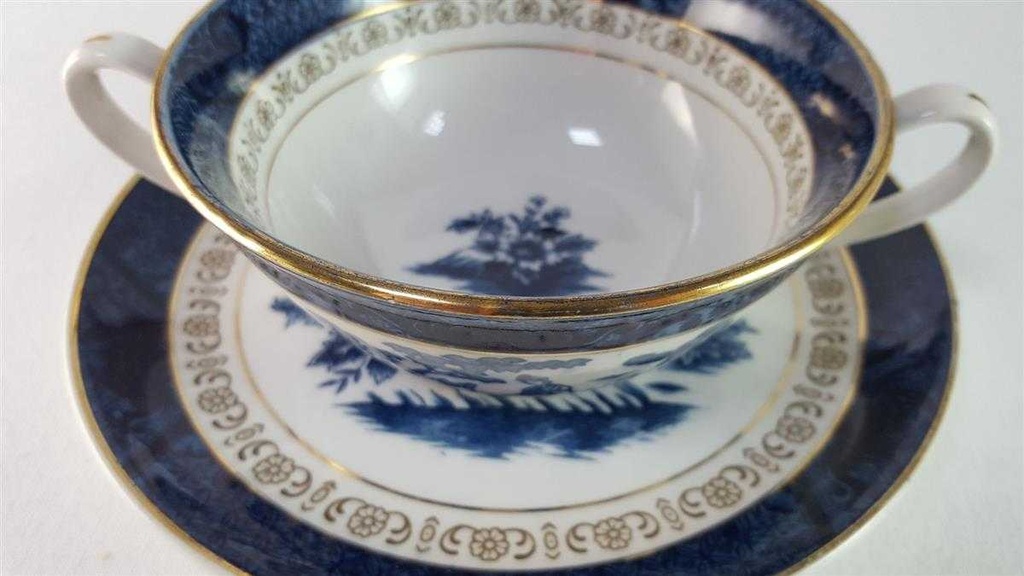 [45815803] Suppentasse mit Untertasse N.K.T. Japan Double Phoenix gebraucht - gut Bild 4
