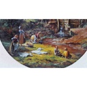 [45815805] Wandteller Reichenbach 1992 Wäscherinnen am Bach gebraucht - gut Bild 3