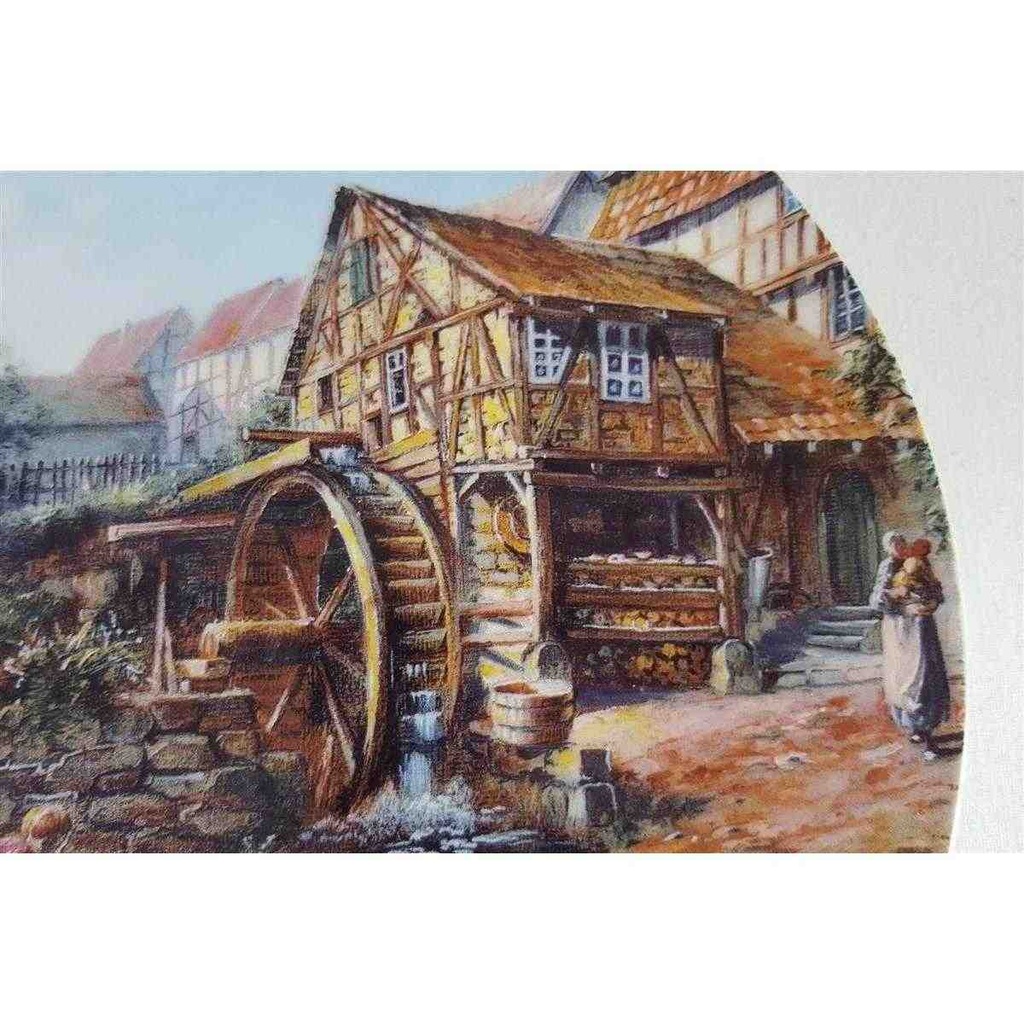 [45815805] Wandteller Reichenbach 1992 Wäscherinnen am Bach gebraucht - gut Bild 4