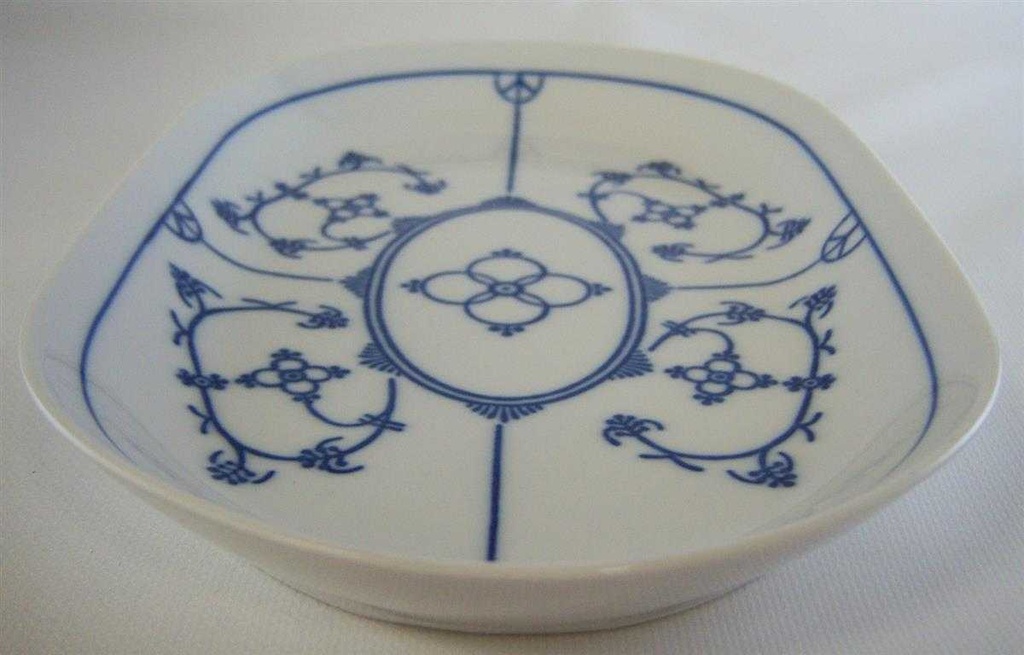 [2119111] Beilagenplatte 24x14,5 cm Jaeger & Co Indisch Blau Strohblume Original Saks gebraucht - sehr gut Bild 2