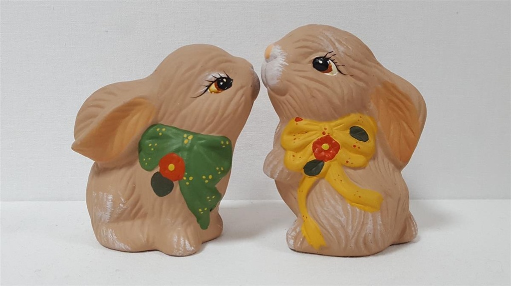 [45815830] Figur Skulptur Keramik Osterhasen Deko Ostern Dekoration 2 tlg H 9,8 cm Bild 2