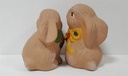 [45815830] Figur Skulptur Keramik Osterhasen Deko Ostern Dekoration 2 tlg H 9,8 cm Bild 3