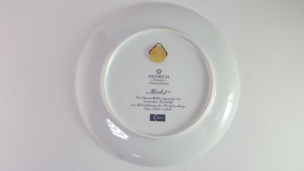 [45815832] Wandteller Villeroy & Boch Heinrich Deutsche Krebshilfe Herbst gebraucht - gut Bild 5