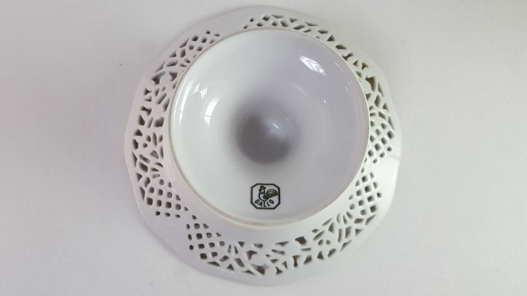 [45815843] Gebäckschale Konfektschale auf Fuß 19 cm Villeroy & Boch Gallo Leonardo Das Blumenkörbchen gebraucht - gut Bild 5