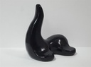 [45815846] Seehund Walross Figur Deko Keramik schwarz H 17,5 cm Bild 4