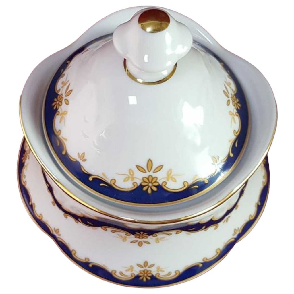 [45815851] Zuckerdose Golddekor Winterling Marktleuthen Kobaltblau Blau gebraucht - gut Bild 2