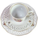[45815859] Kaffeegedeck Durchbrucharbeit 3tlg Goldberg Bavaria gebraucht - gut Bild 2
